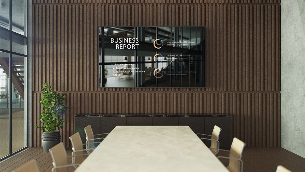 「ディープブラック・ノングレアコーティング」効果イメージ：一般的なディスプレイ