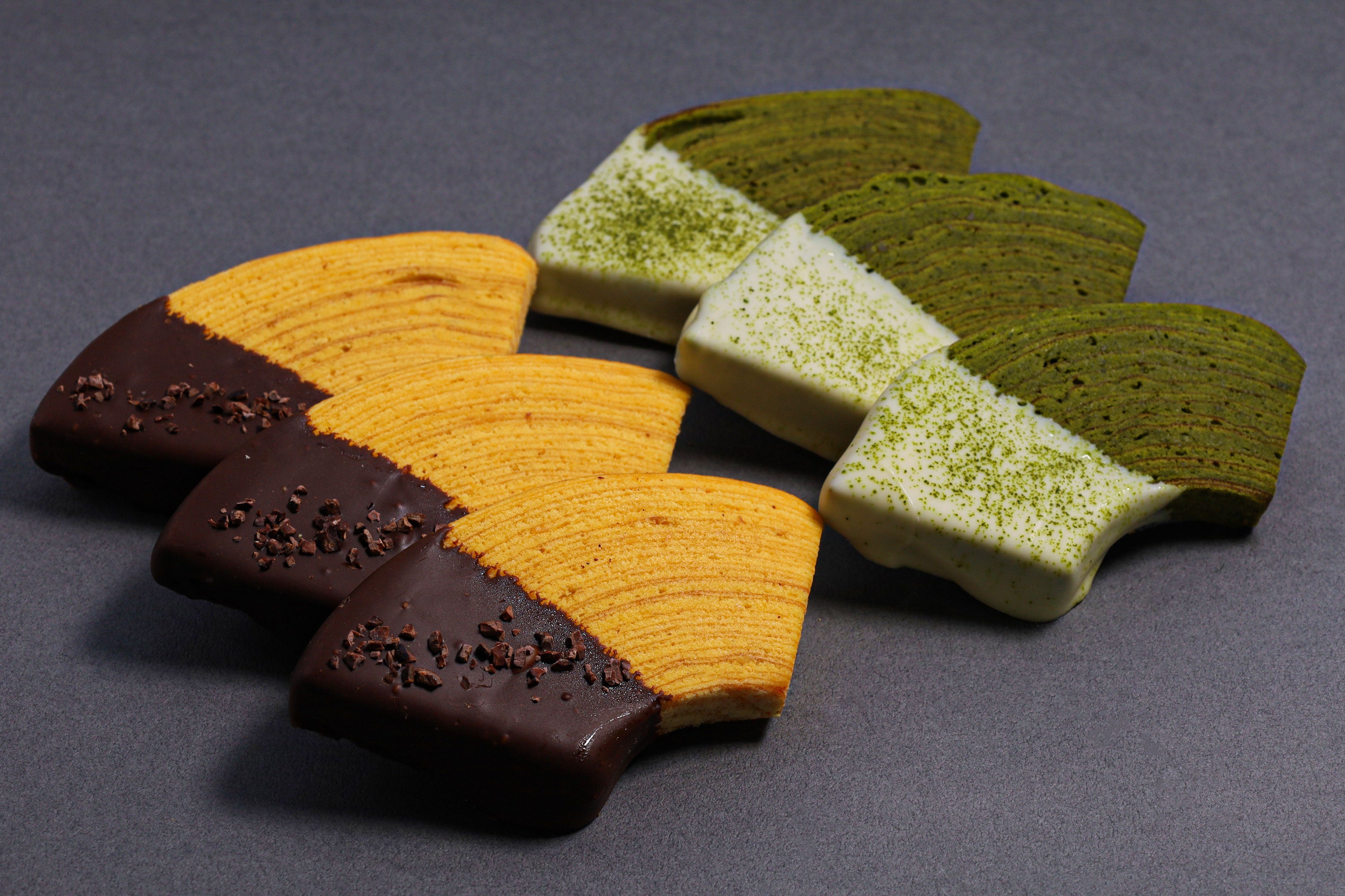 バウムカットスイートビター・バウムカット抹茶ホワイトチョコ