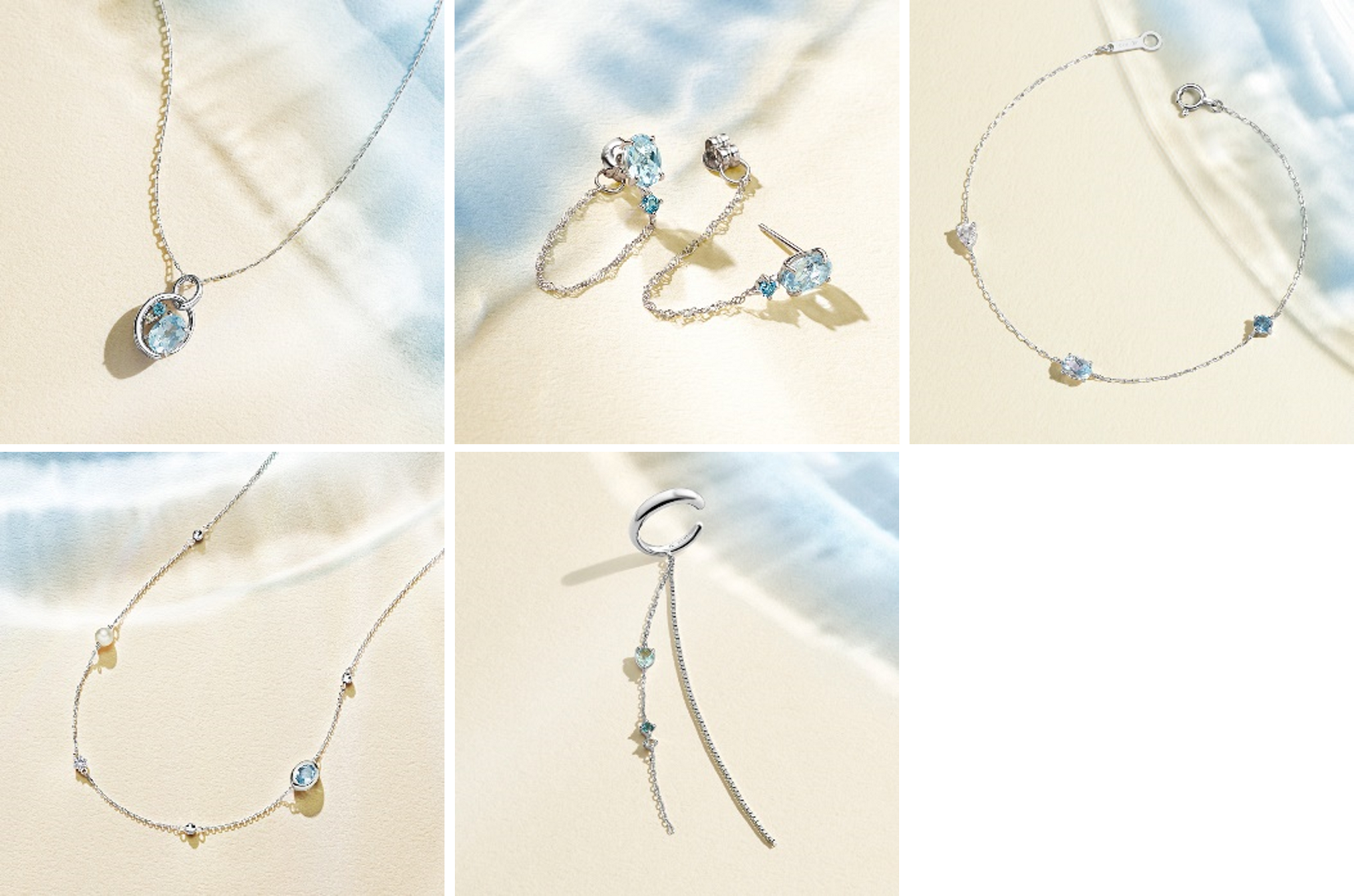 刻一刻と色彩が移ろう海の表情を様々なブルーで表現 4℃の「2023