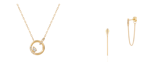 ダイヤモンドのリュクスな輝きを4℃オリジナルのゴールドに宿した「4