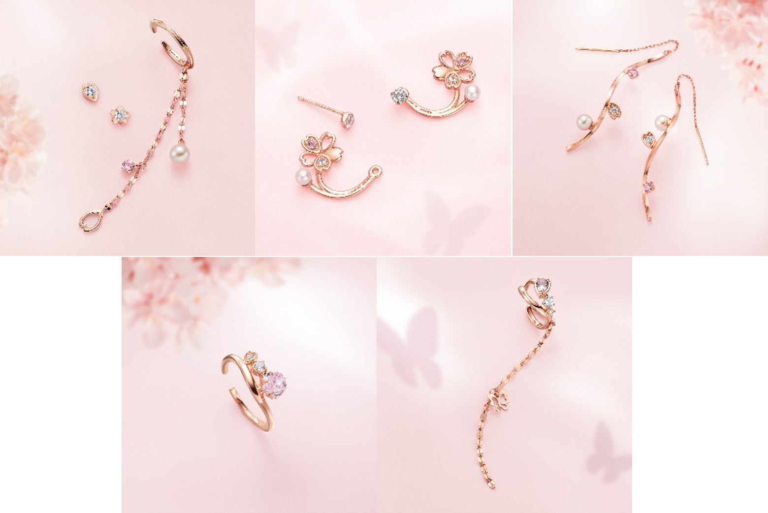 Canal 4℃ SAKURA Collection 2024 バングル サクラ 春の陽気に咲く満開の桜と蝶が舞う朗らかな情景に心躍らせて