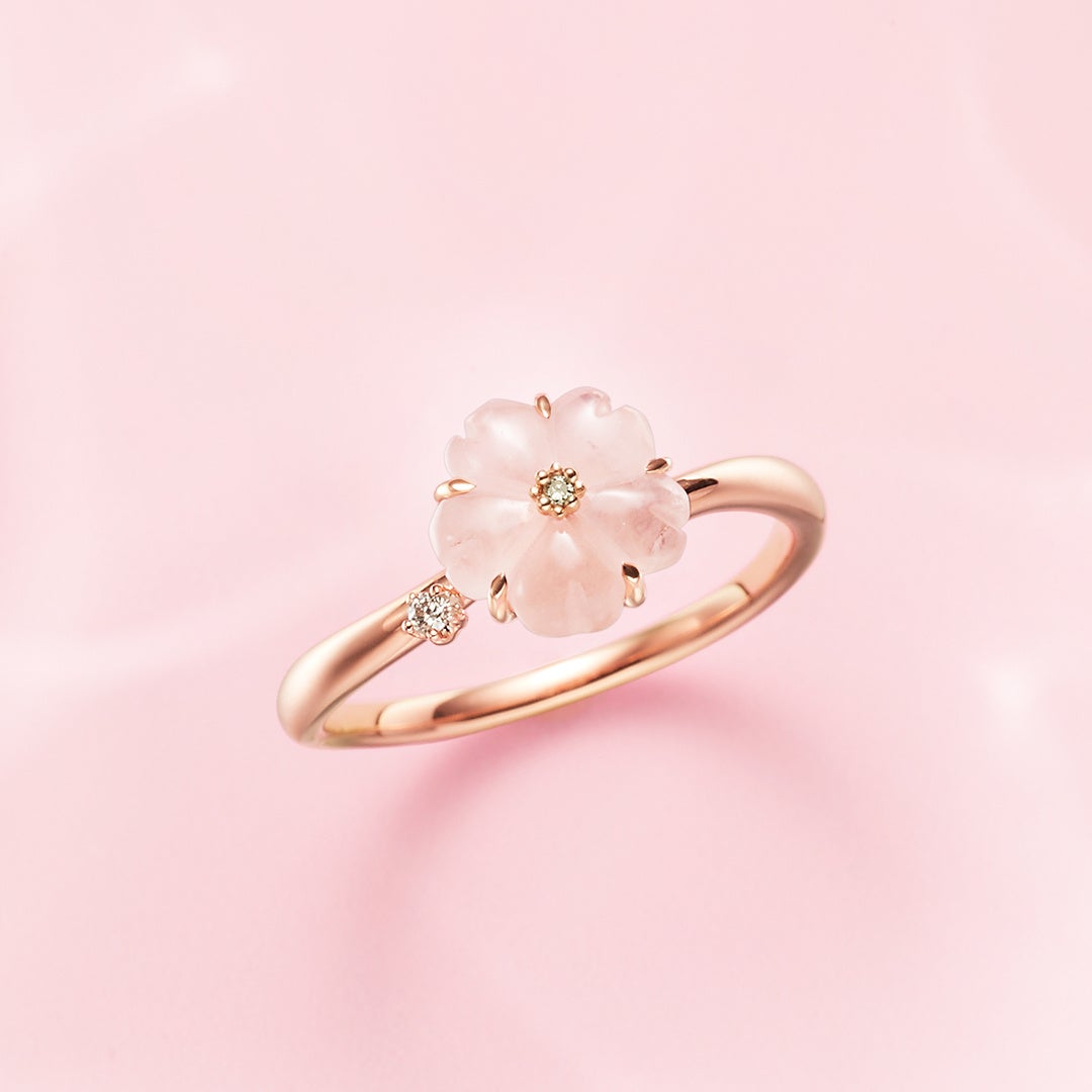 4℃ 2024 桜コレクション セットリング 10号 春の装いに愛らしさと軽やかさを添える桜ジュエリー 4℃の「2024