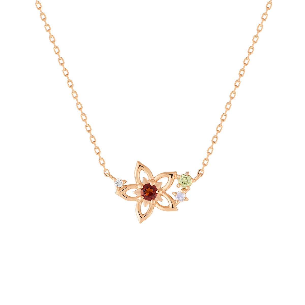 【新品】4°c ネックレス 誕生石 花モチーフ canal1300 新品】4°c ネックレス 誕生石 花モチーフ canal1300 (4