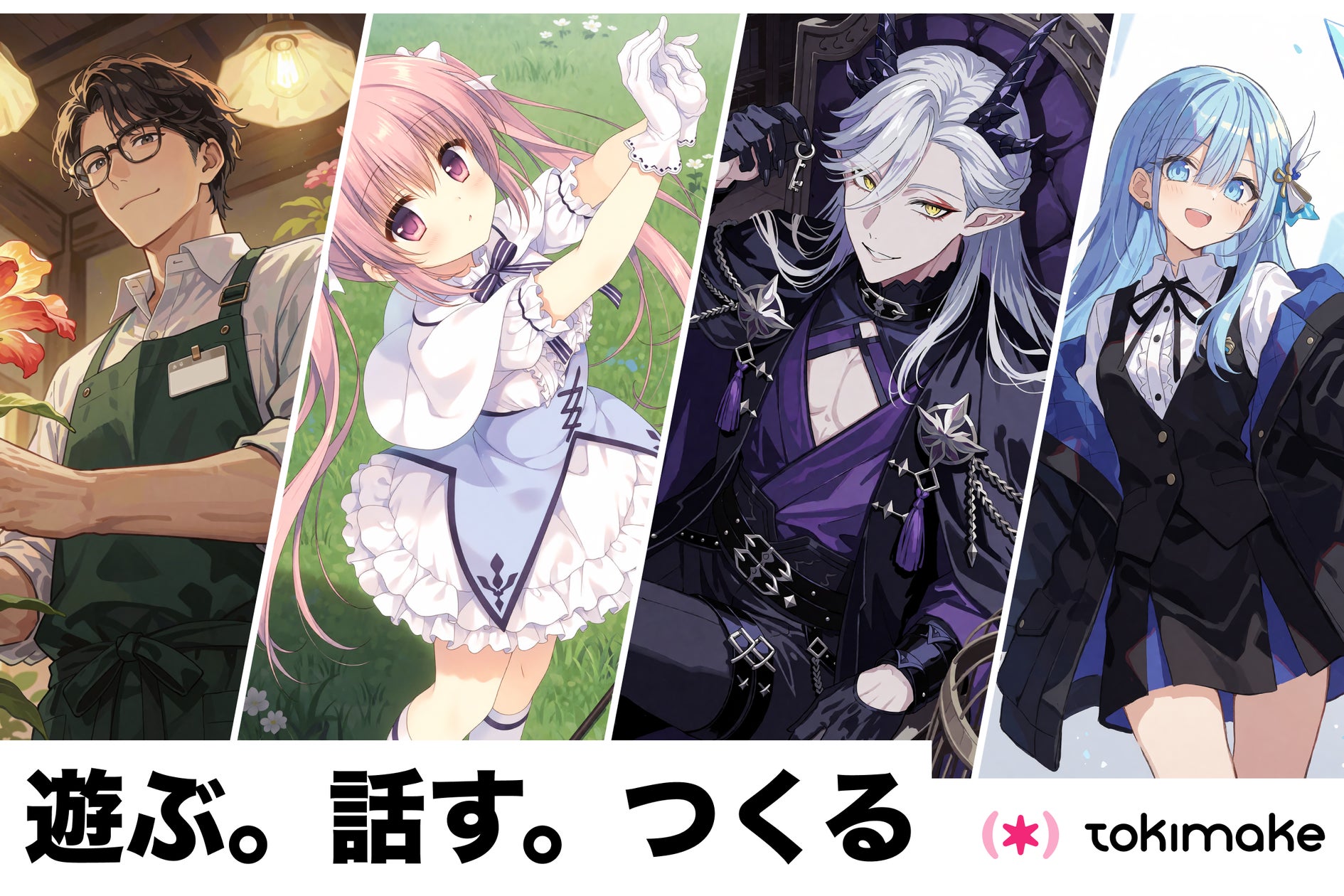 AIノベルゲーム×キャラチャット新体験!TokiMakeリニューアル事前登録開始 AIノベルゲーム×キャラチャット新体験!TokiMakeリニューアル事前登録開始