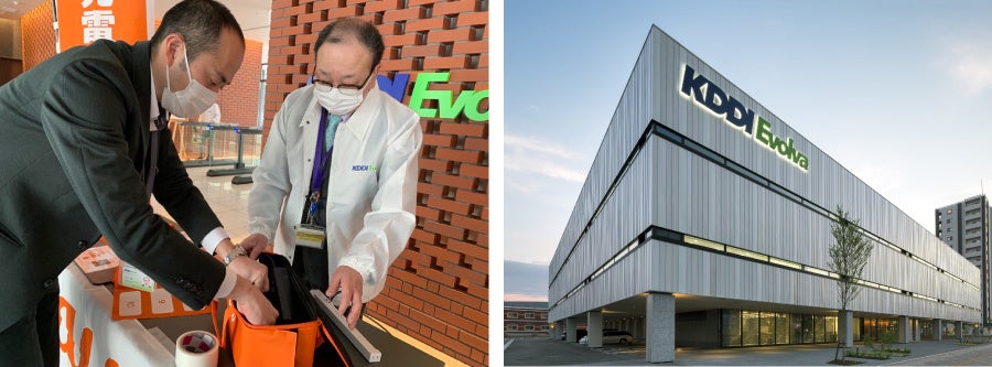 充電ブース設置訓練の様子／充電ブースを設置する札幌センター「Polaris_Sapporo」