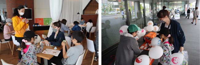 親子で参加、災害時に役立つ「ランタン工作」 ／ 停電時に利用できるスマホ充電ブース体験