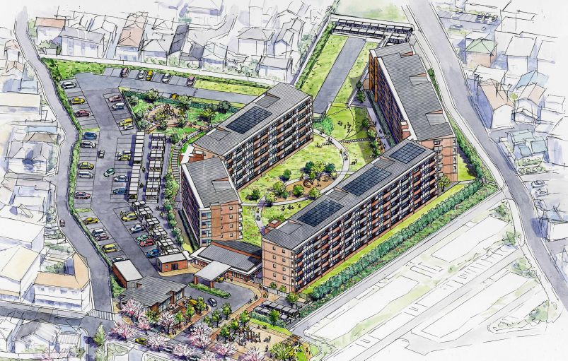 建替後の外観イメージパース