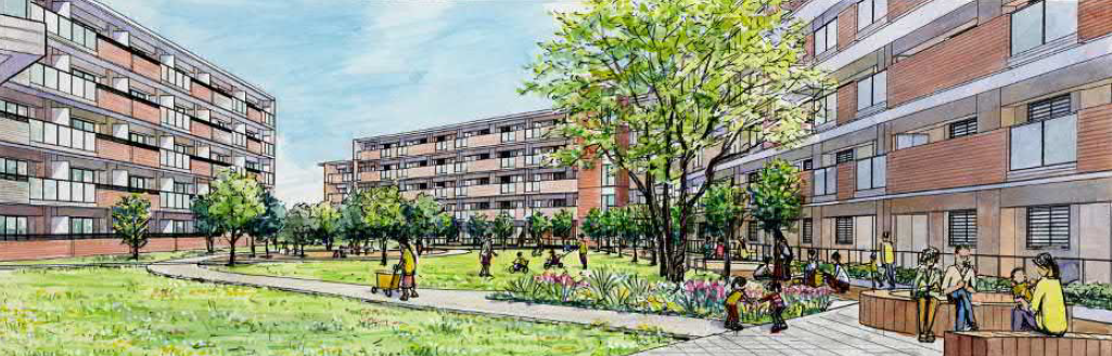 入居者専用共用広場「四季の広場」