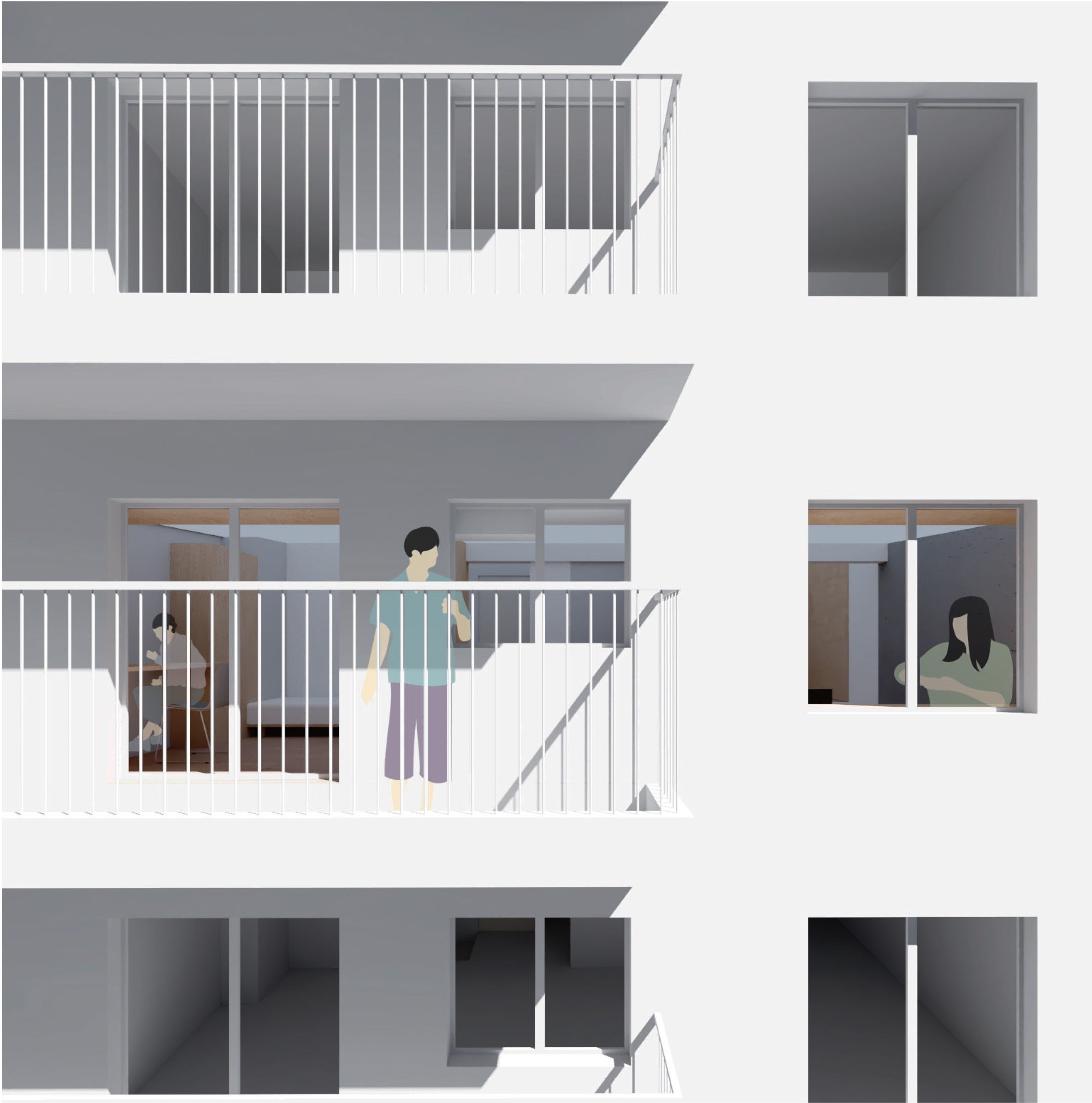 窓辺空間が繋ぐ多様な暮らしイメージ