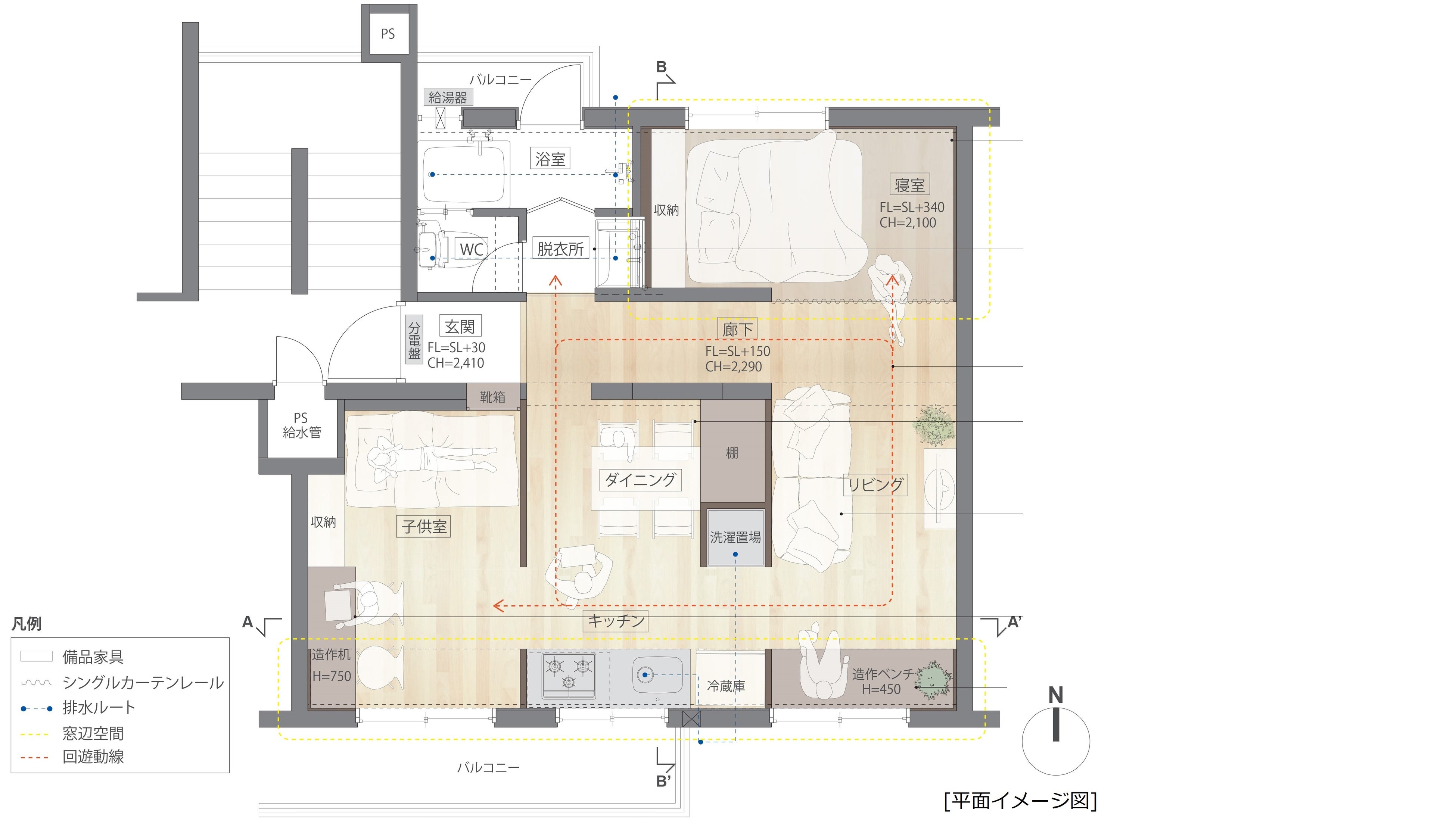 Aタイプ平面イメージ図