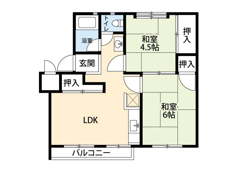香里三井団地間取り(一例)