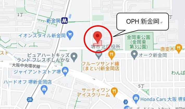 OPH新金岡地図