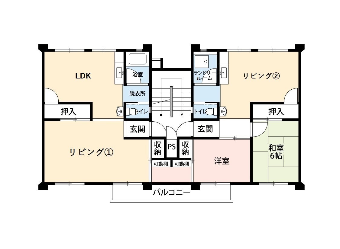 「ニコイチeco」間取図(香里三井B団地)