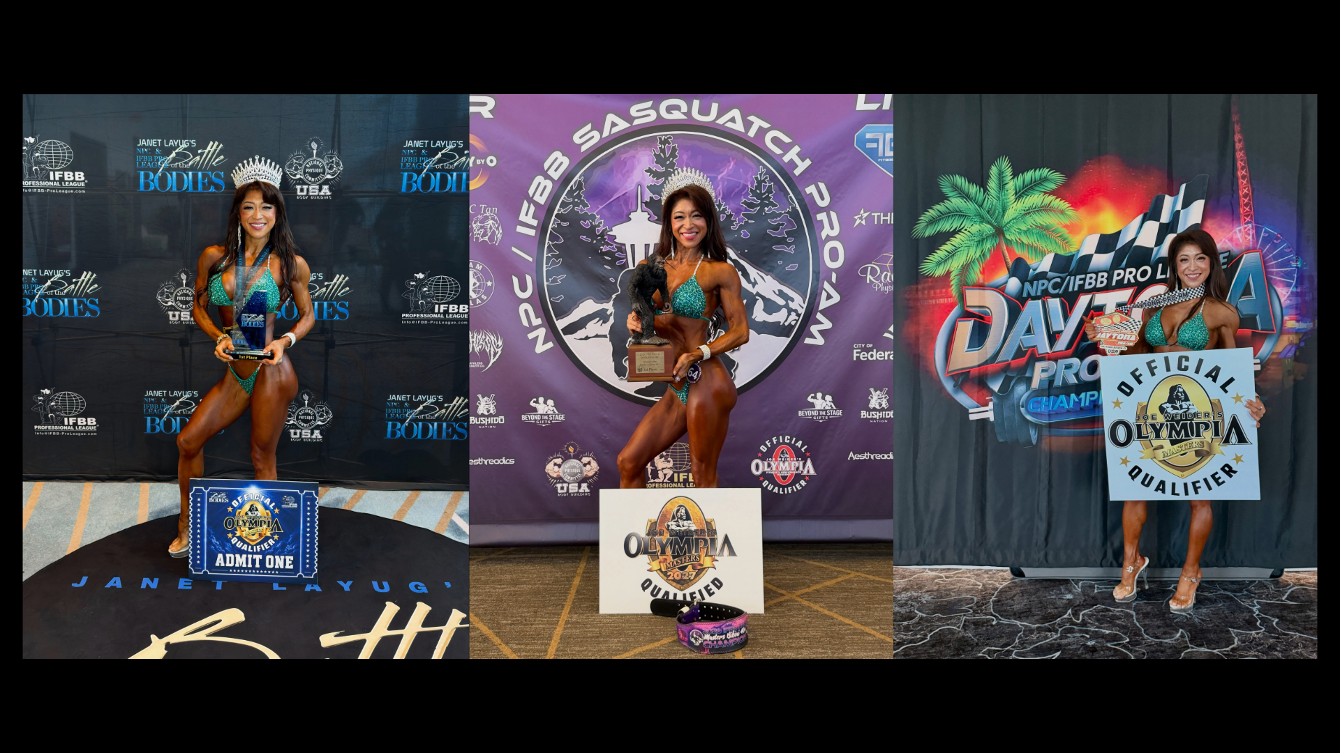 【前人未到】IFBBビキニプロ丸山百合、米国で歴史的「3週連続優勝」の完全制覇を達成！2027年『Masters Olympia』出場権を獲得