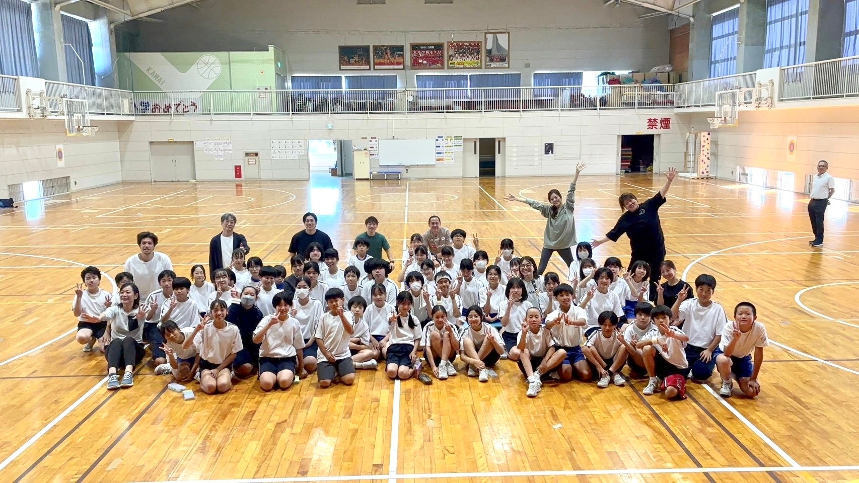 元日本代表アスリート7名と輪島の小学生が「未来の体育館」を考えた。「脱！サウナ体育館プロジェクト」輪島小学校プチ運動会をASUWAが企画・運営