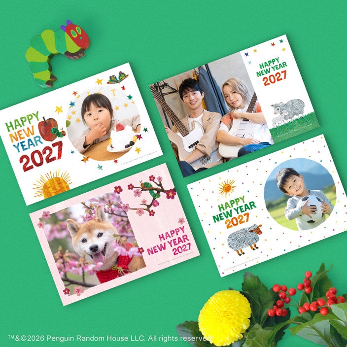 はらぺこあおむし&レオ・レオニの新作も登場!写真1枚で作れる『TOLOT Card』フォト年賀状2027年版、受注スタート