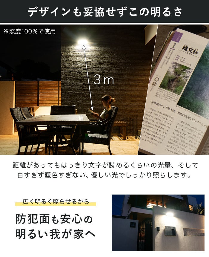 新発売】マイクロ波センサーのソーラーライトが登場。この感度