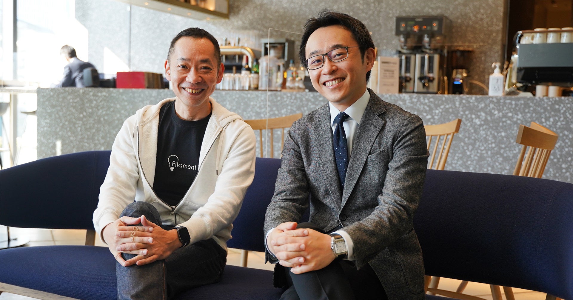 左：角勝（フィラメント）、右：飛松健太郎氏（ARCH企画運営室室長）