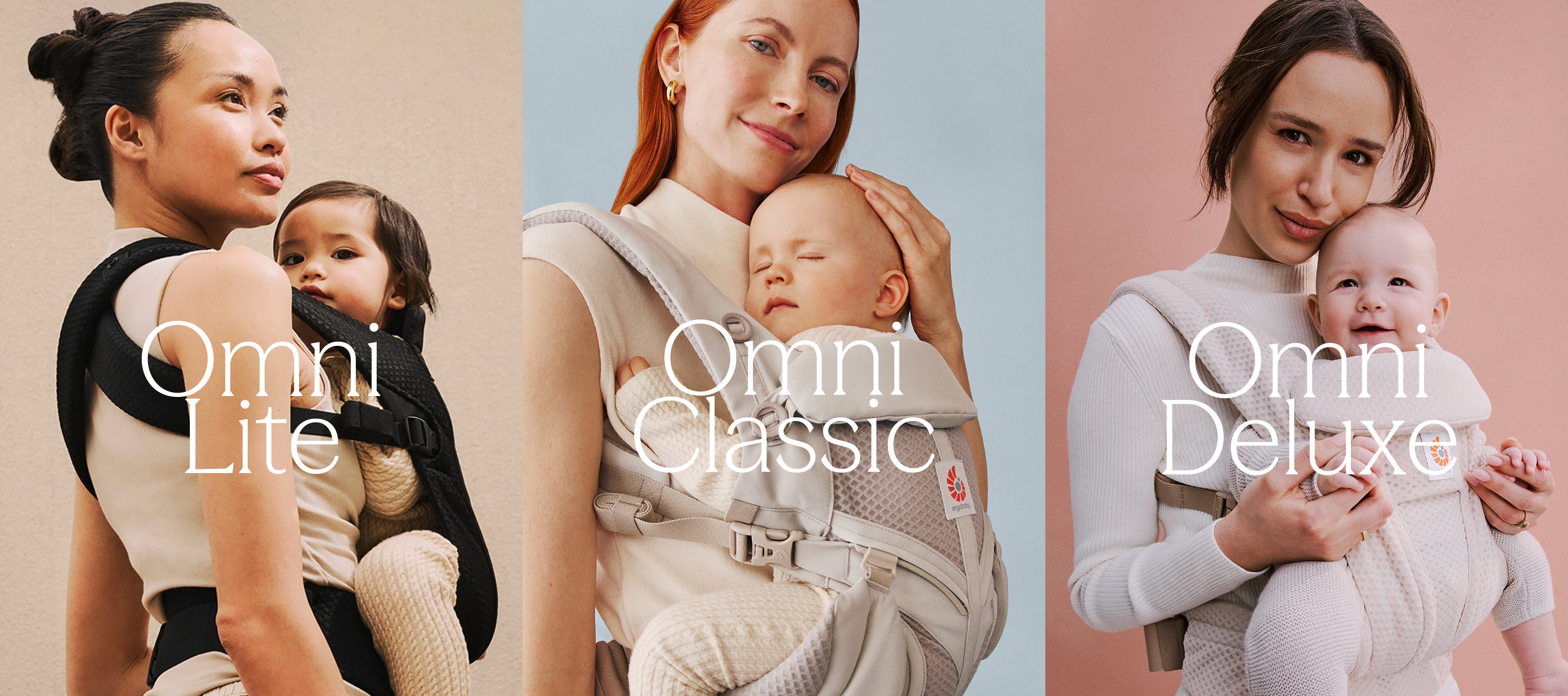 エルゴベビーの主力シリーズ「OMNI」が全3モデルへ刷新