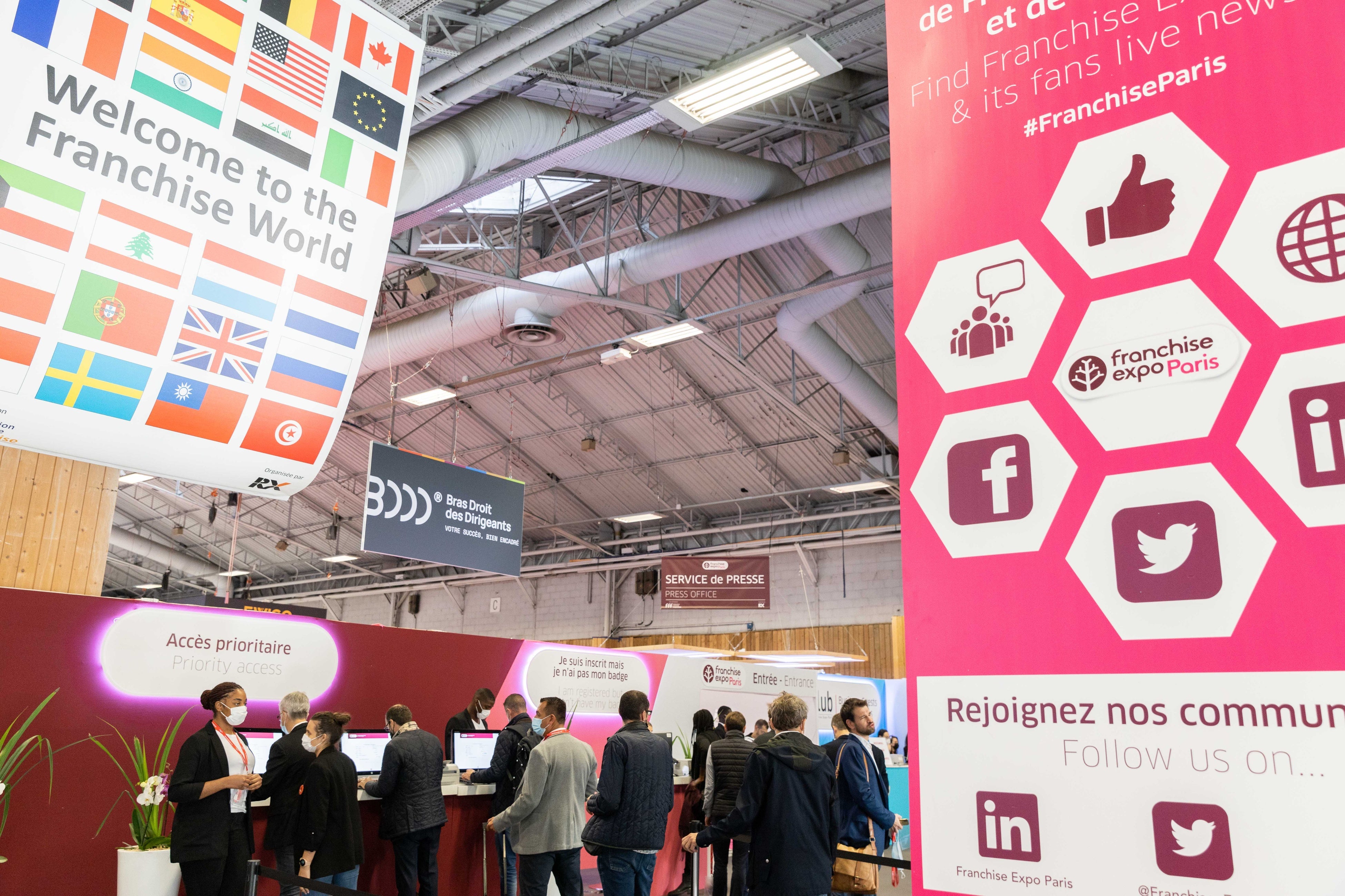 Franchise Expo Parisでは、世界中からフランチャイズ企業、フランチャイズ加盟検討者が集まる。