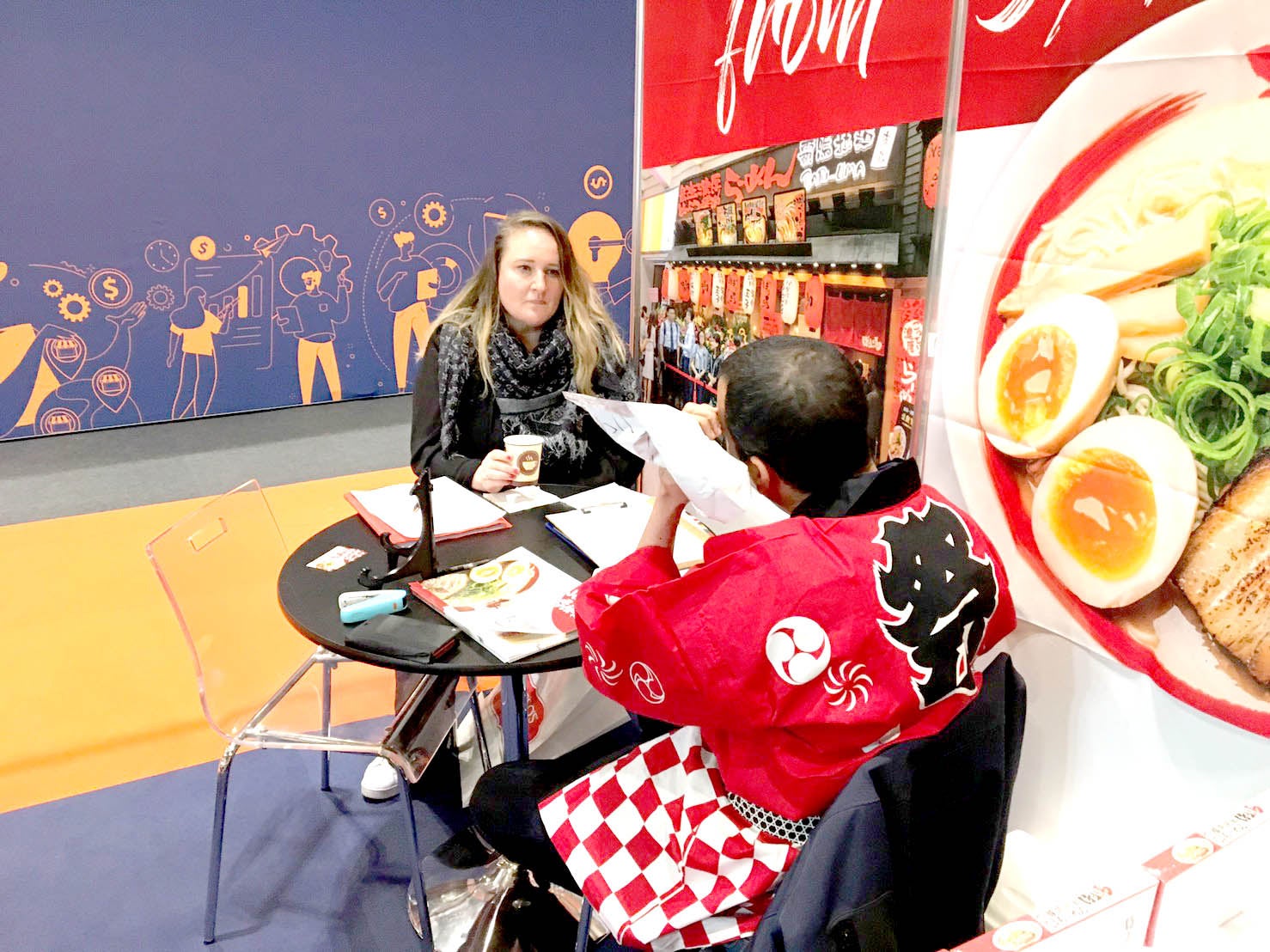 2022年4月、イギリスのFCショー「The International Franchise Show 2022」出展時の様子。イギリスだけでなく、ドバイや中米など、広い地域からのゲストで賑わいました。