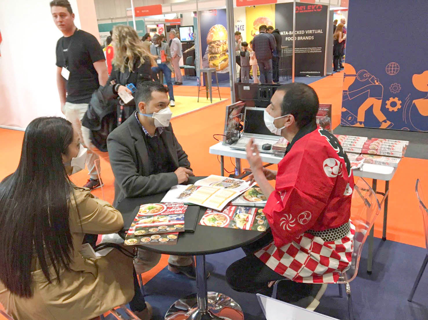 2022年4月、イギリスのFCショー「The International Franchise Show 2022」出展時の様子。イギリスだけでなく、ドバイや中米など、広い地域からのゲストで賑わいました。