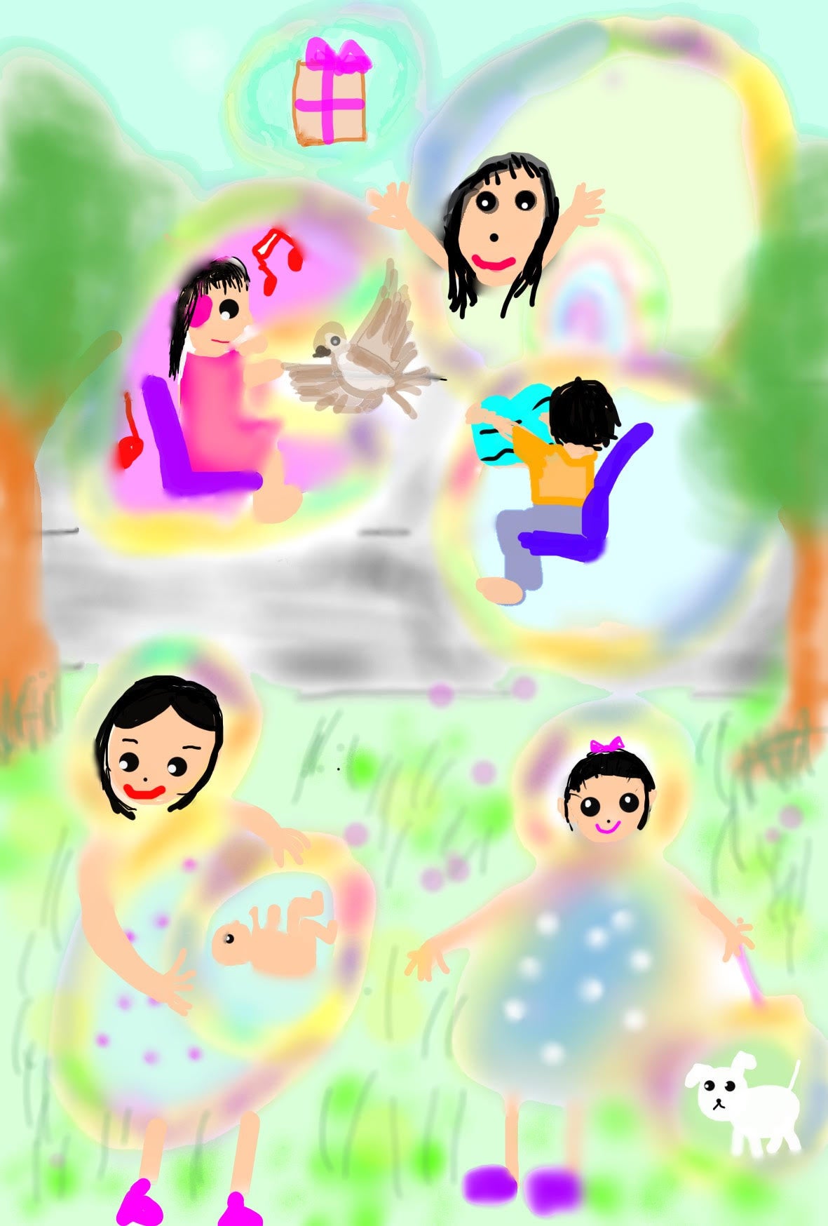 【ゴールド】デジタル部門小学校1～2年生の部_工藤朱莉さん「シャボン玉で暮らす未来」