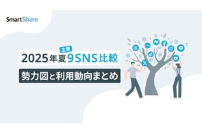 【2025年夏主要9SNS 勢力図と利用動向まとめ】を無料公開。各SNSの特徴を比較