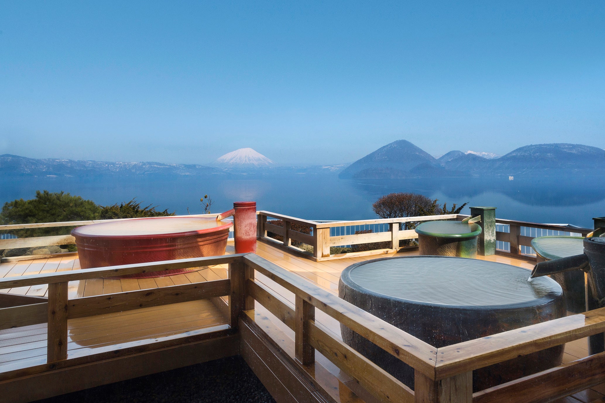 絶景の露天風呂に癒される