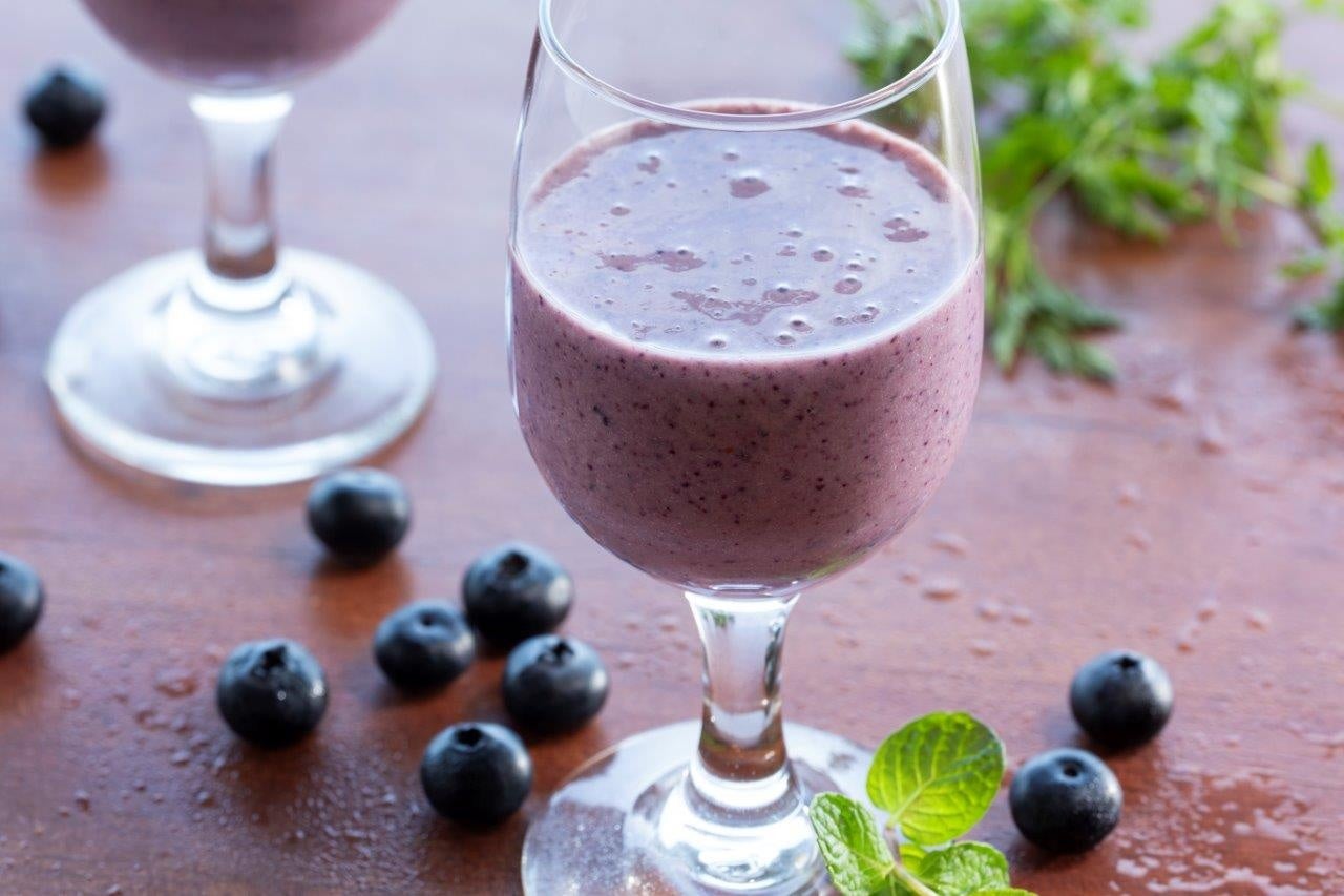 爽やかなブルーベリースムージー