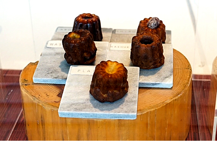 販売中のカヌレ「和でプチ旅行　登別・洞爺・北湯沢の味を月替わり　moelleux cannele de NAGOMI」