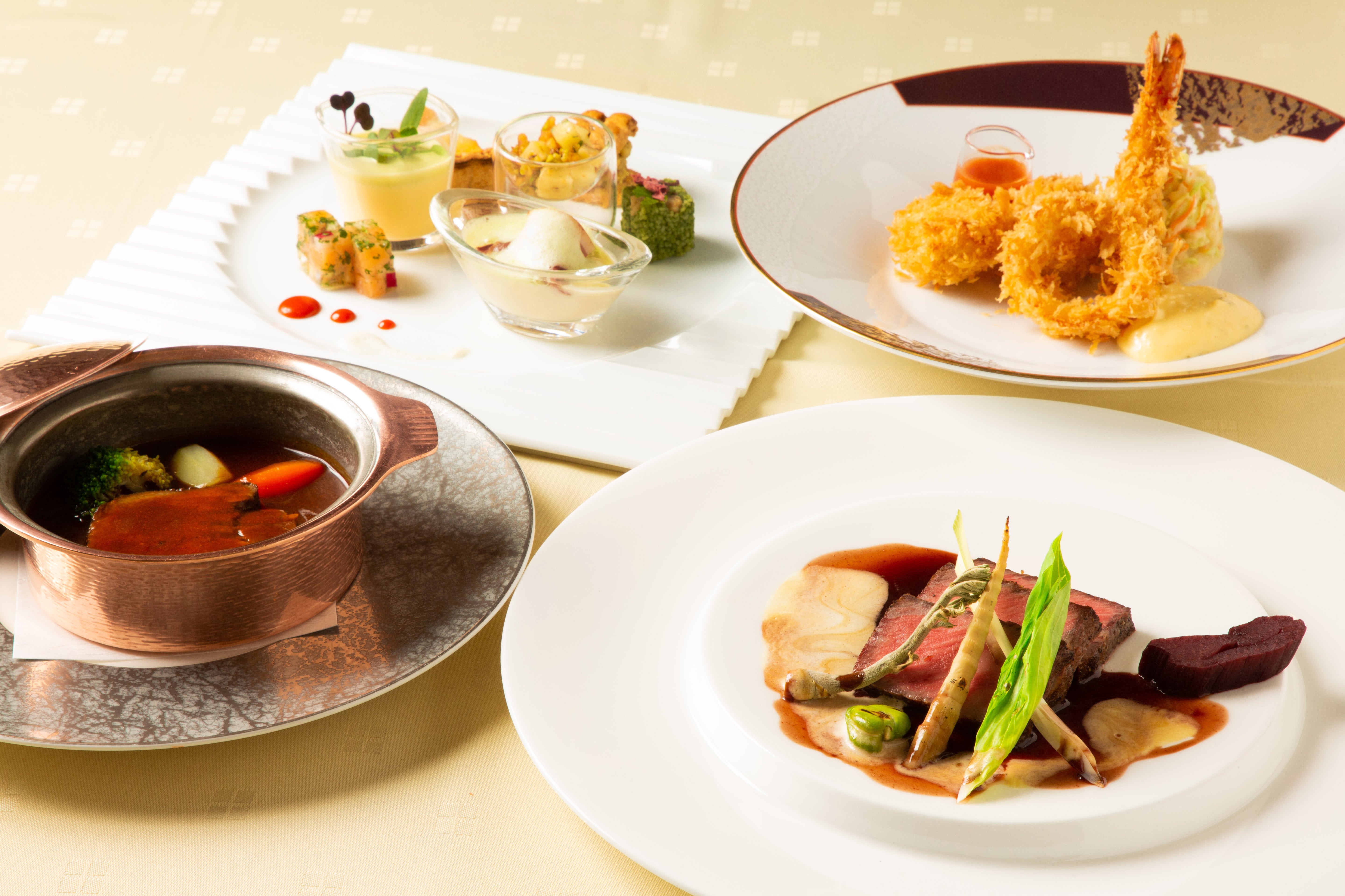 昔懐かしい洋食とフレンチを融合した西洋料理コース料理「銀座軒」