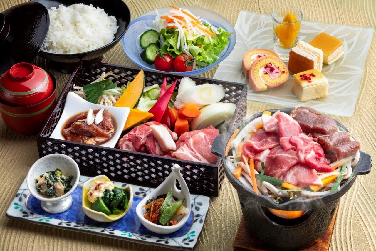 3種のお肉を味わう「ジンギスカンランチ」