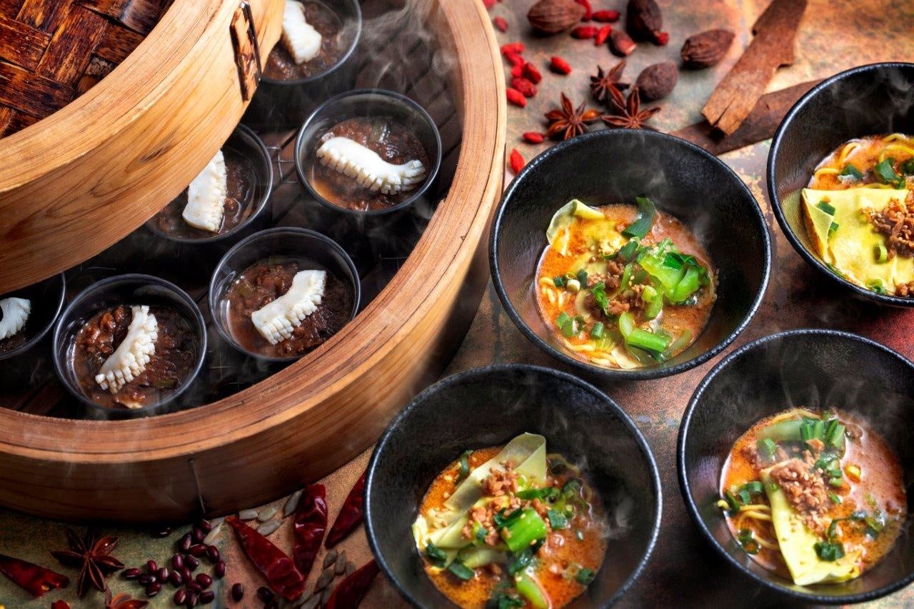 「海鮮麻婆豆腐茶碗蒸し」&「海鮮担々麺」