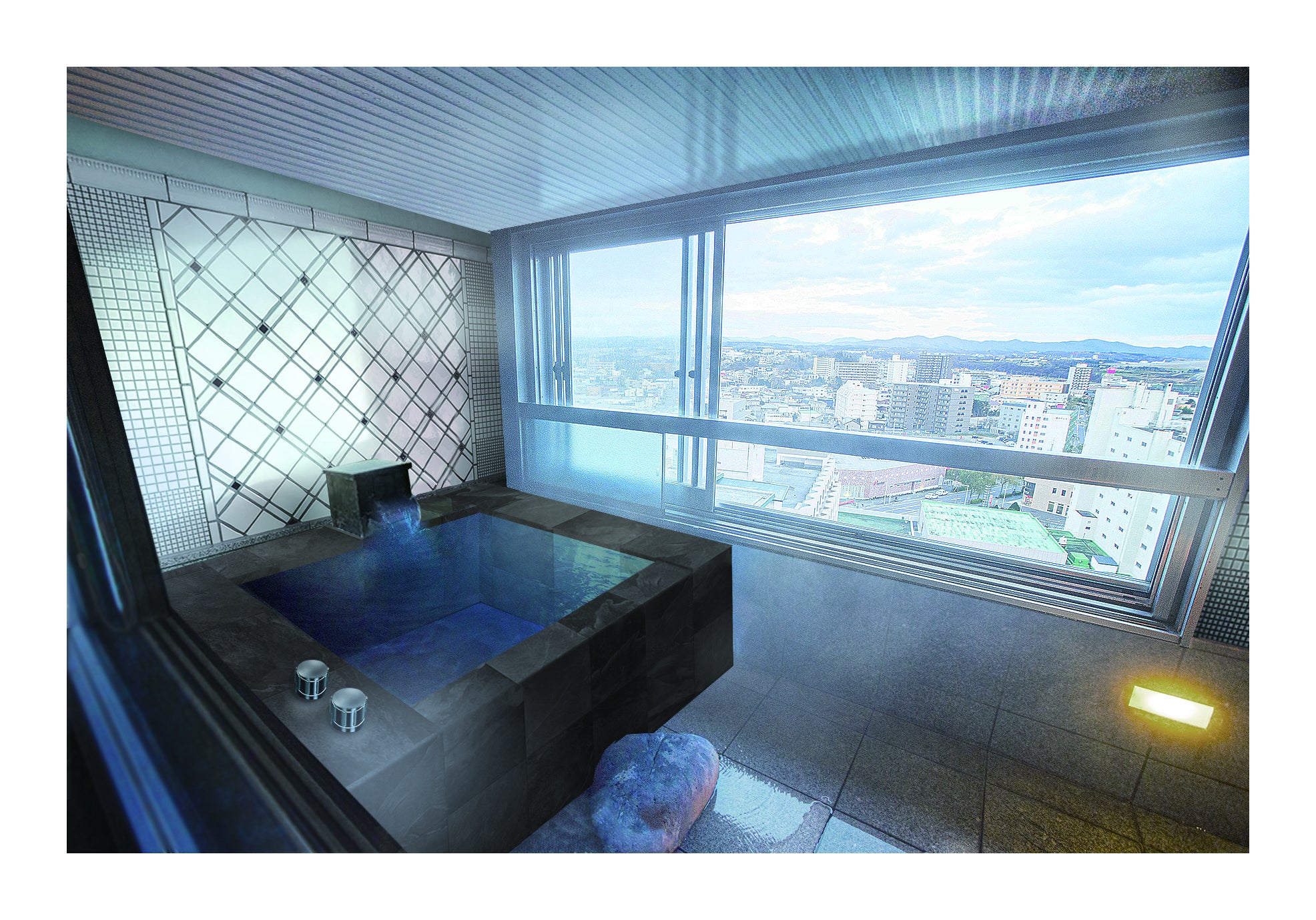 WAMODERNルームの改装後の展望風呂イメージ