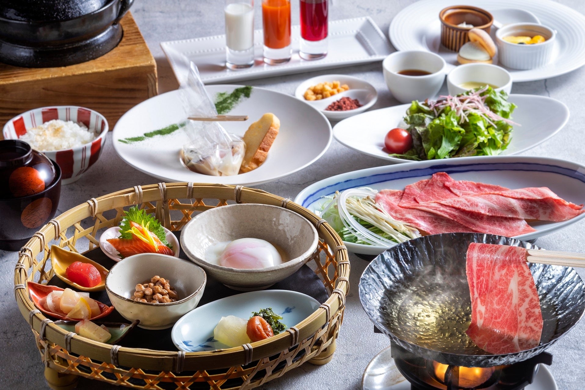 和洋融合した朝食セットメニュー（イメージ）