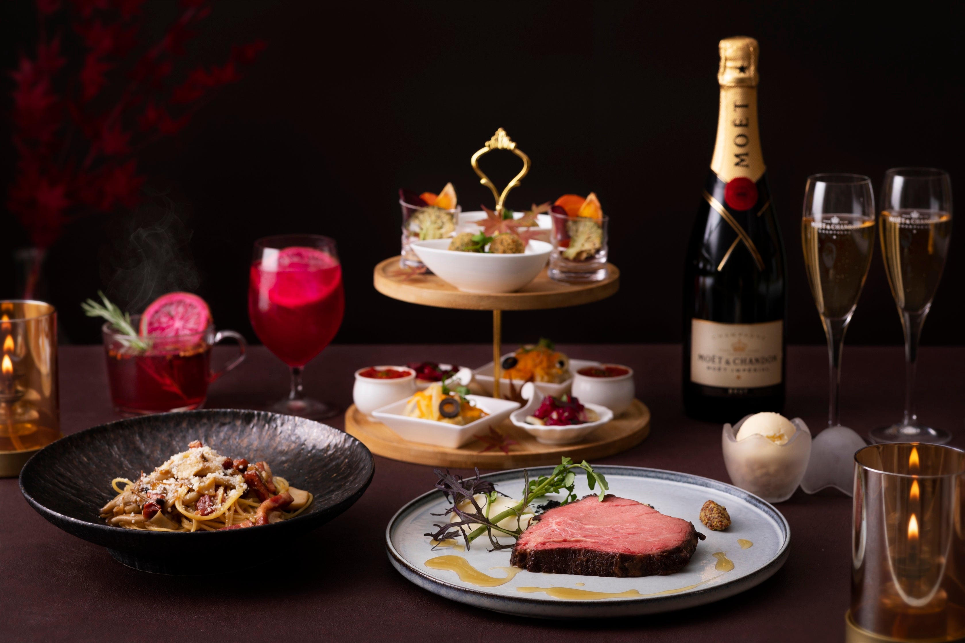 連日満席のハイティープラン『白金アペリティフナイト』、紅葉シーズン