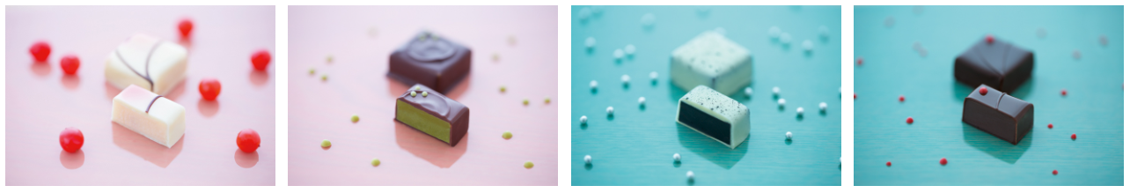 左から、桜（神奈川県）、抹茶（京都府宇治市）、竹炭（徳島県阿南市）、紫蘇（愛知県）