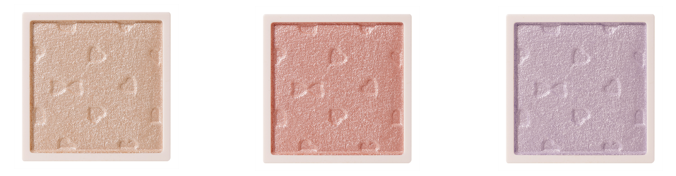 左から GT01 クリスタルダズル、GT02 フルーツポンチ、GT03 アイシーライラック