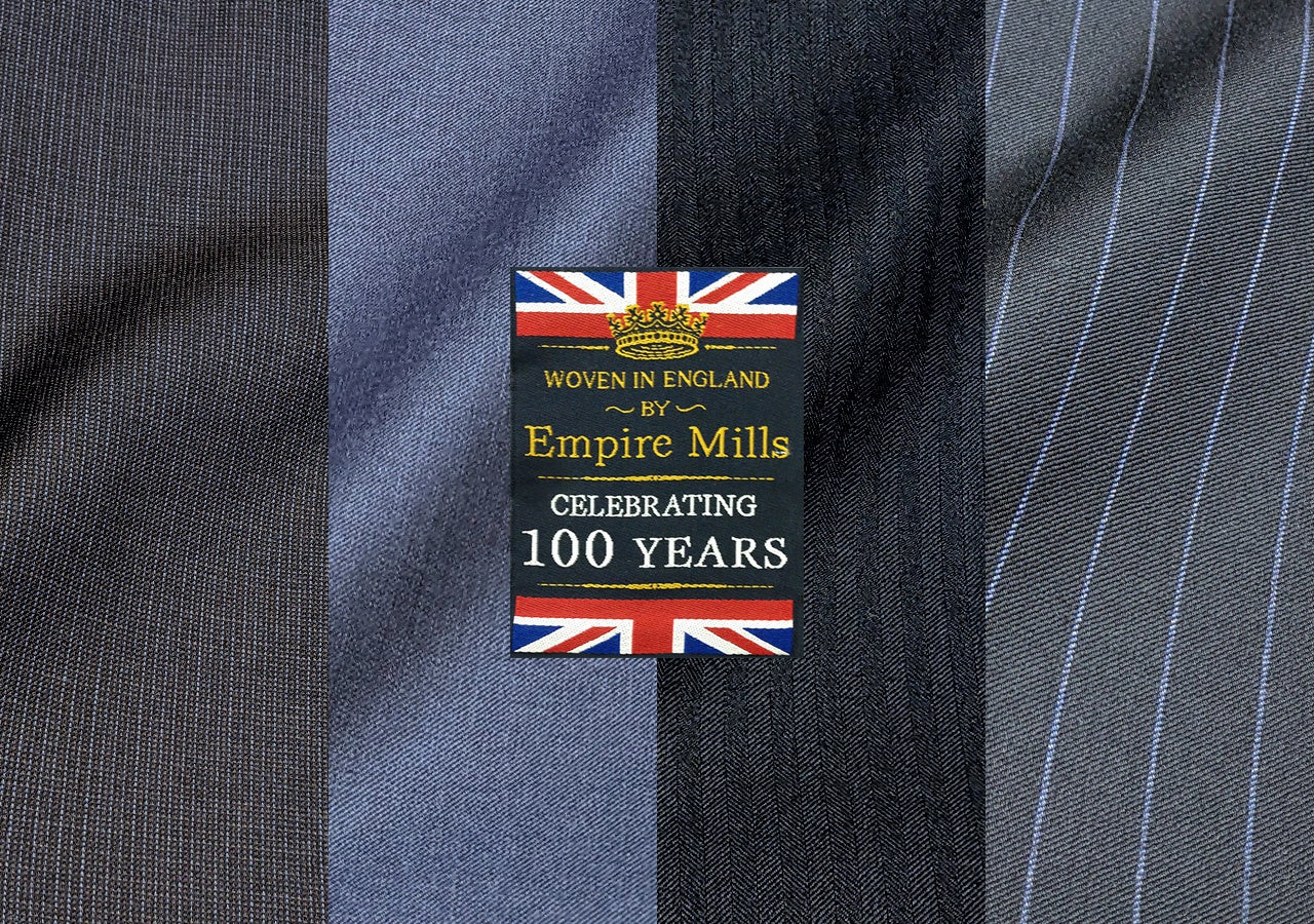【早い者勝ち❗️】美品　イギリス生地　エンパイアミルズ　オーダースーツ　ネイビー 2022年10月】「グローバルスタイル」イギリス生地注目の秋冬新作