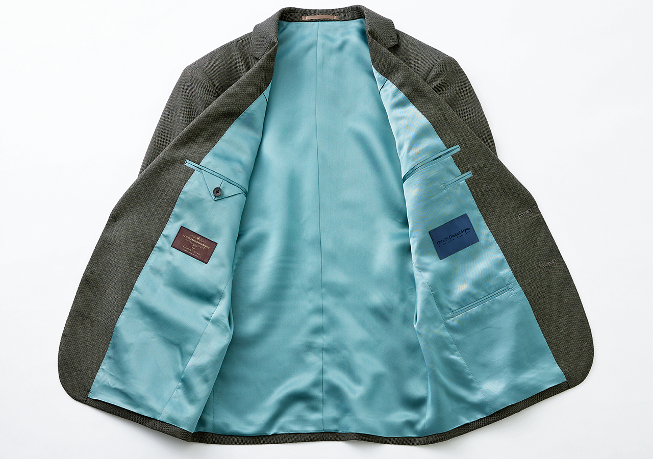 新品　銀座グローバルスタイル　3ピースセットアップ　ブルー無地　ウール100% 新品 銀座グローバルスタイル 3ピースセットアップ ブルー無地