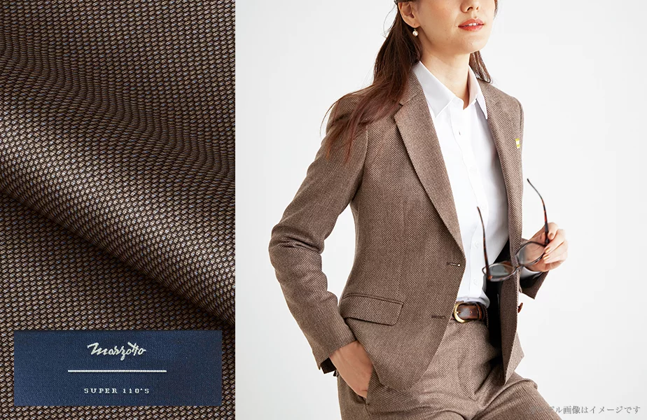 ✨デザイン✨スーツセレクト　マルゾット　イタリア製生地　２B CLASSICO TAPERED】【秋冬】3釦段返りシングルスーツ 2タック