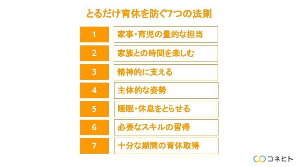 とるだけ育休を防ぐ7つの法則