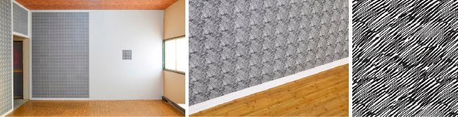 松延総司のアトリエ（左・中央写真） ※今回リリースした柄とは異なります