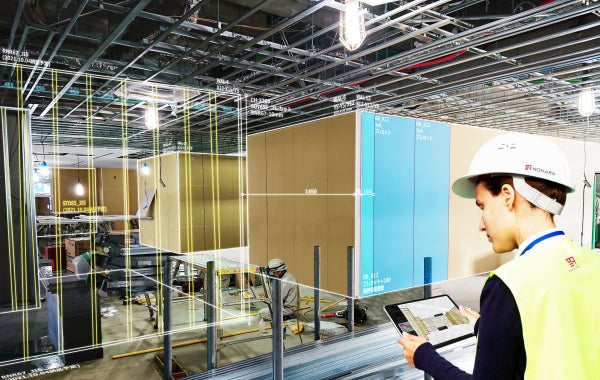 ■BuikdAppを使った内装工事へのBIM導入イメージ