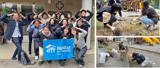 ■施設修繕活動の様子（野原グループ_パーパスプロジェクトメンバー）