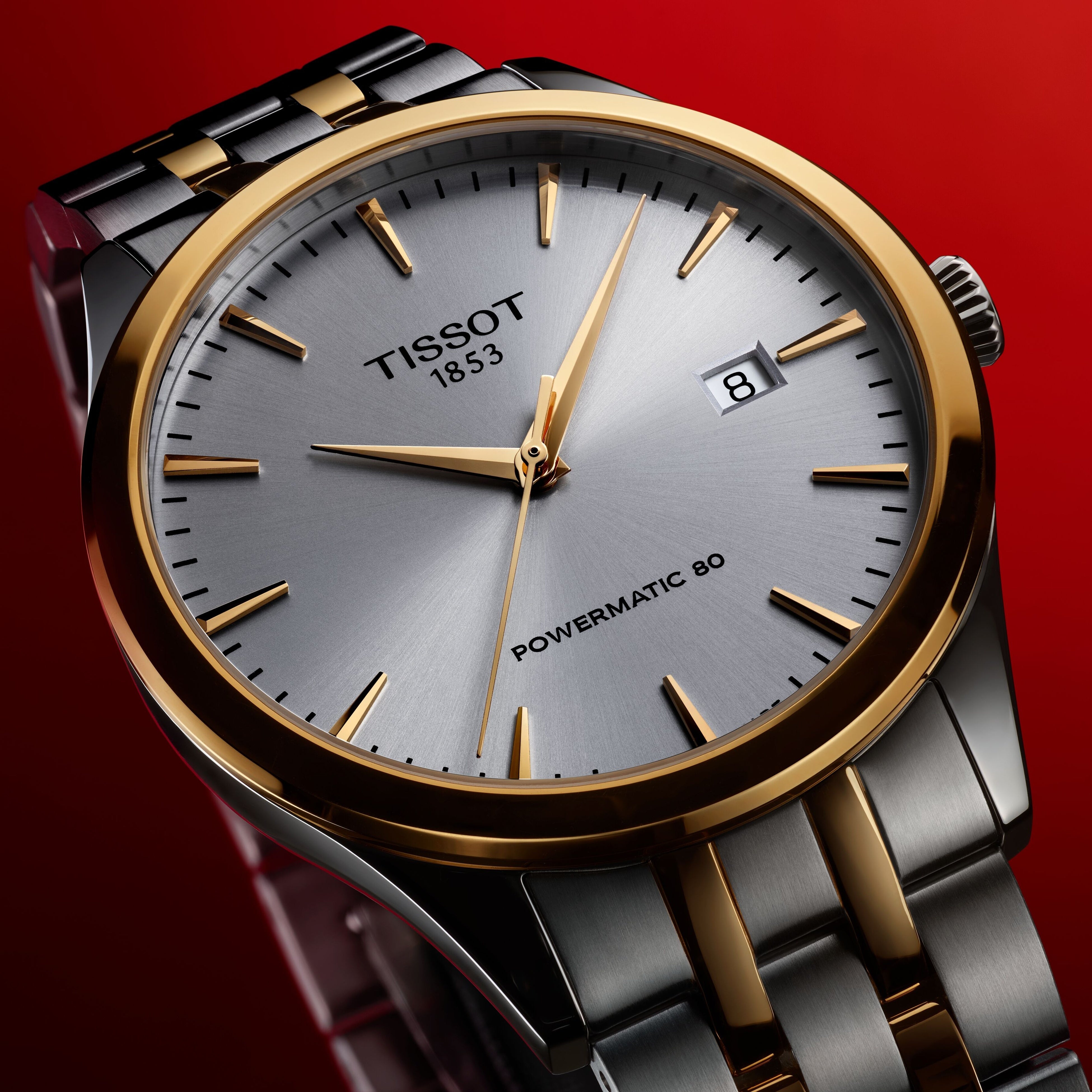 TISSOT 1853 自動巻き腕時計 動作確認済み　裏スケルトン ティソ クラシックドリーム パワーマティック 80 すべての手首に