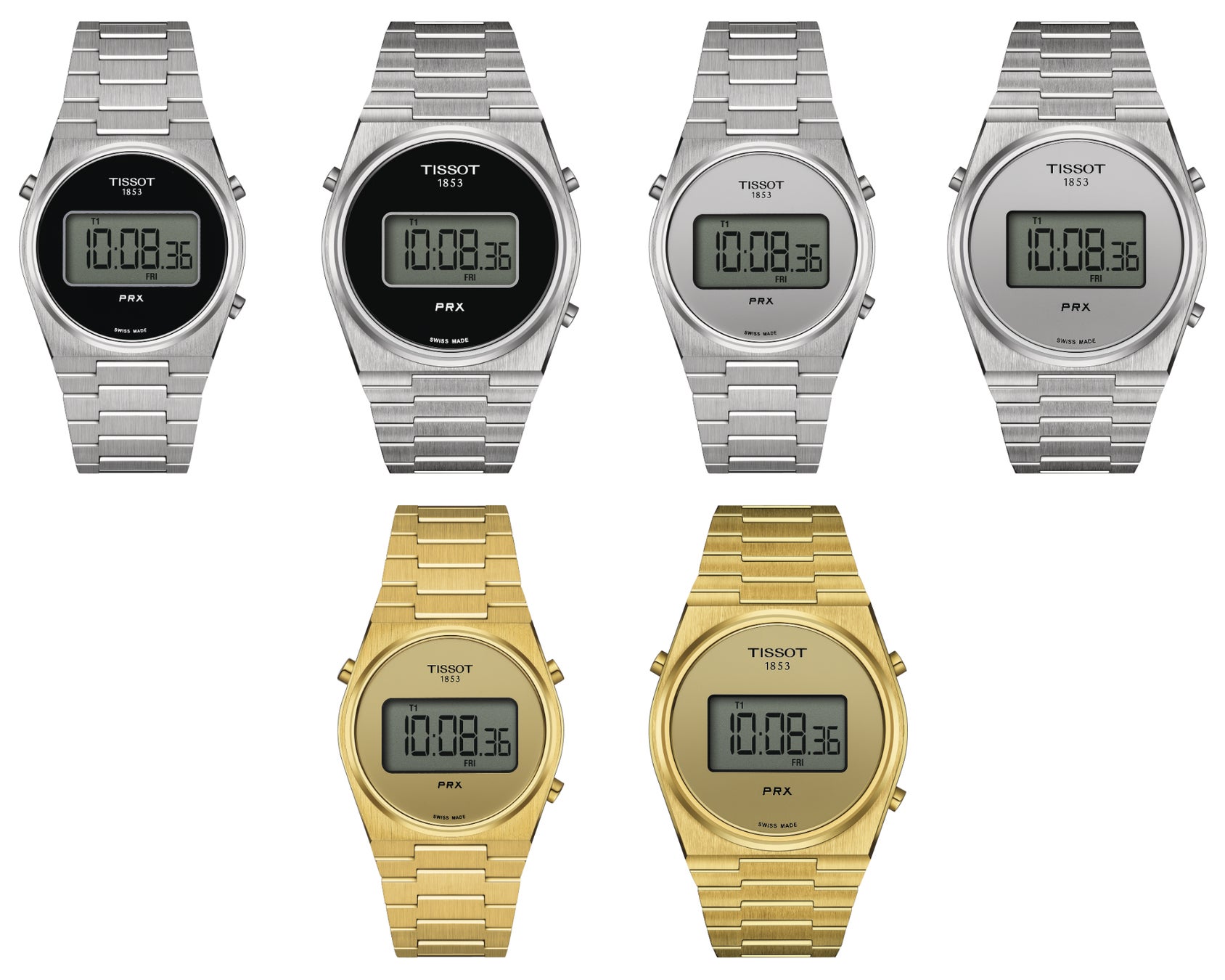 TISSOT クォーツ腕時計 ティソ、人気コレクション「ティソ PRX」にデジタルクォーツ
