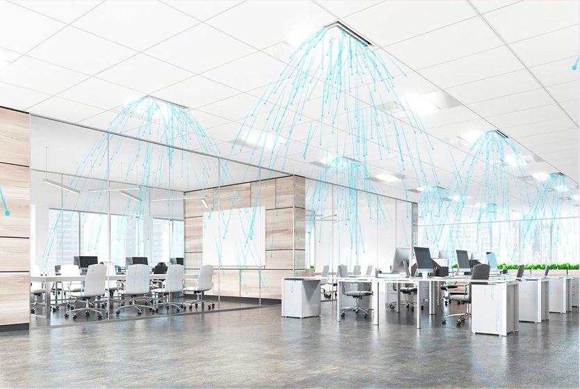 エアソリューション事業に新規参入 国内初(※1) 空間除菌と表面除菌を