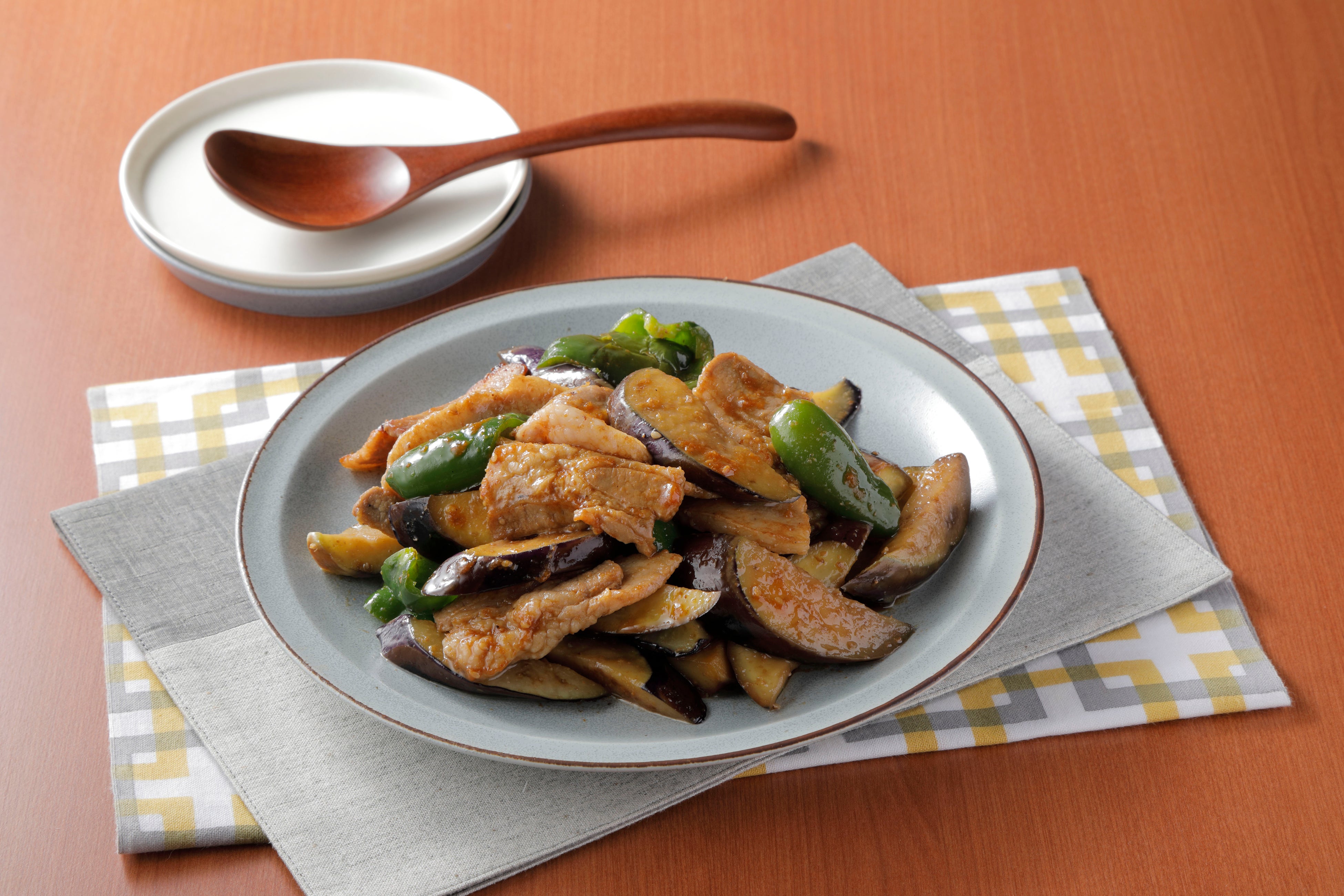 豚肉となすのごまみそ炒め